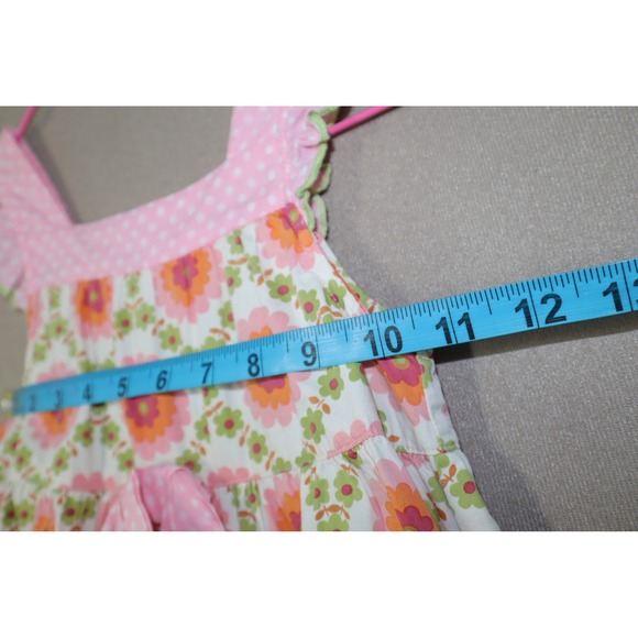 Baby Lulu Girls Vintage Floral Dress with Bow Front - Size 24M - Picture 4 of 5